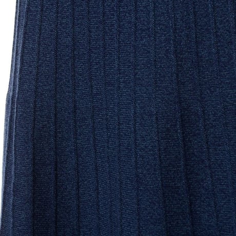 インポートブランド import brand HAWICO Scotland（ホイコ スコットランド）フレアースカート カシミア ネイビー