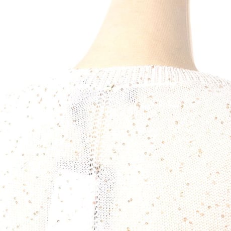 インポートブランド import brand ロレーナアントニアッツィ Lorena Antoniazzi Vネックセーター 麻 ホワイトベーシュ　空気を纏うニット