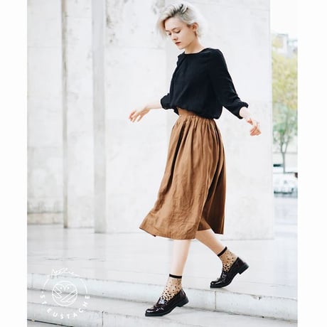 アトリエサンウスタッシュ Atelier ST EUSTACHE 中目黒ソックス ナイロン ブラック