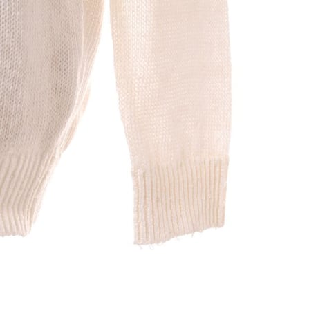 ブルネロクチネリ Brunello Cucinelli Vネックセーター リネンシルク ホワイト 正規取扱