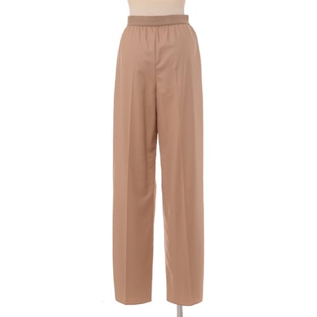 アニオナ AGNONA タック入りパンツ カシミヤウール キャメル