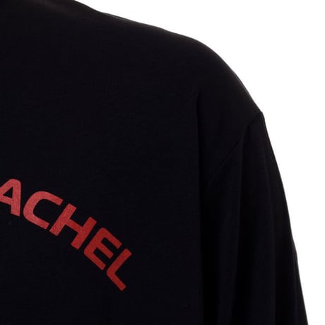 ラフシモンズ RAF SIMONS ハイウェイアイプリントロングTシャツ コットン ブラック