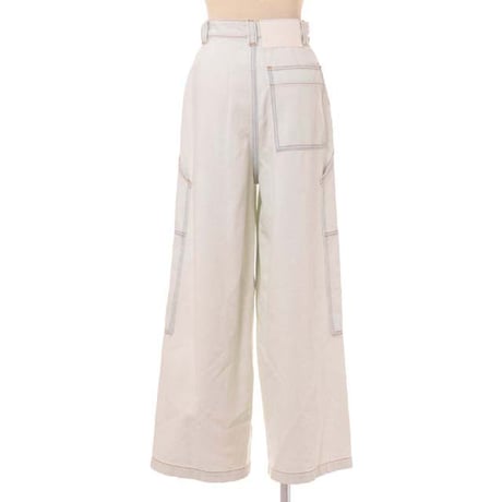エムエムシックス メゾンマルジェラ MM6 MAISON MARGIELA ワイドレッグ デニムパンツ コットン ウォッシュブルー