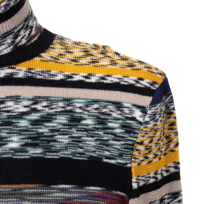 ミッソーニ Missoni ハイネック長袖セーター 羊毛など ブラック ミッソーニ Missoni ハイネック長袖セーター 羊毛など ブラック