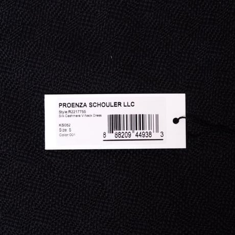 プロエンザスクーラー Proenza Schouler Vネック長袖ニットワンピース シルクカシミア ブラック