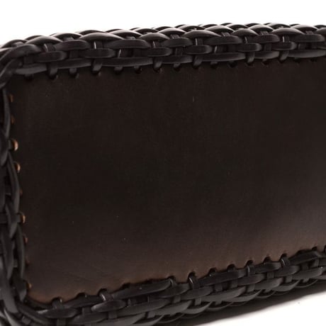 インポートブランド import brand ブルーノロッシ BRUNO ROOSI ラージメッシュ編みバッグ 牛革 ブラック 正規取扱