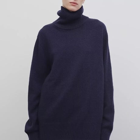 ザ・ロウ THE ROW トップス ウールカシミア ネイビー