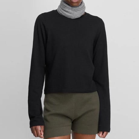 エクストリームカシミヤ extreme cashmere x n°451 lisa 長袖トップス コットンカシミヤ ブラック 正規取扱