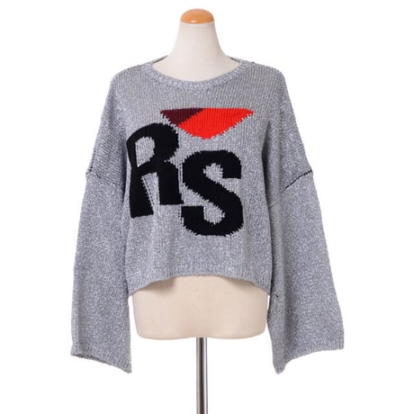 ラフシモンズ RAF SIMONS RSショートオーバーサイズドセーター シルバー