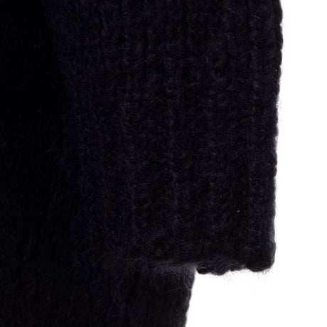 アンドゥムルメステール ann demeulemeester ビックシルエットカーディガン モヘアウール ブラック