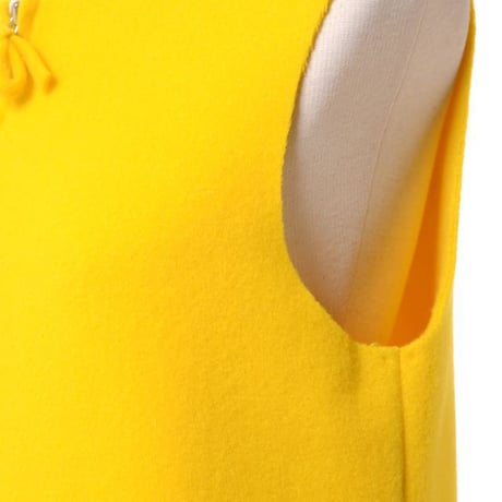 ラフシモンズ RAF SIMONS リボンジップノースリーブドレス フラノ イエロー