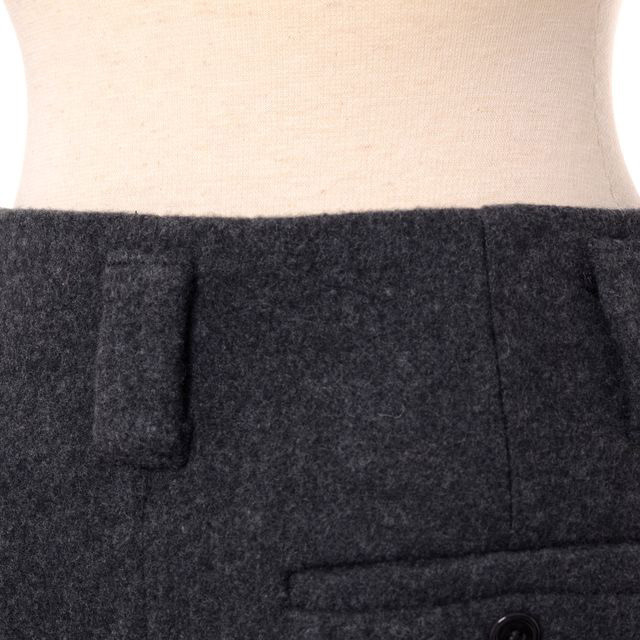 ルメール LEMAIRE ワイドパンツ 厚手のウールカシミア グレイ ルメール LEMAIRE ワイドパンツ 厚手のウールカシミア グレイ