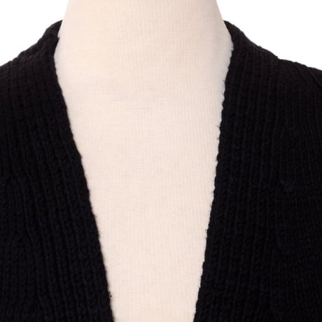 アンドゥムルメステール ann demeulemeester ビックシルエットカーディガン コットンナイロン ブラック