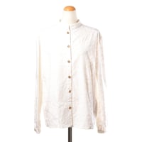 クリスティーナティ Kristina Ti 金ボタンブラウス コットン ホワイト