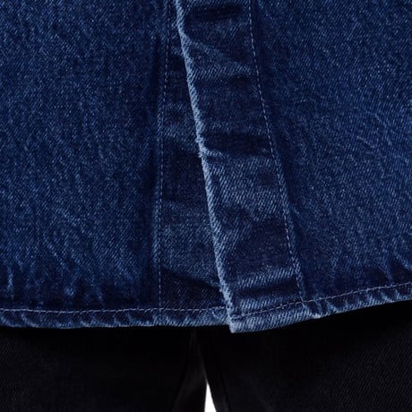 ラフシモンズ RAF SIMONS ストレートフィットデニムシャツ コットン ネイビー