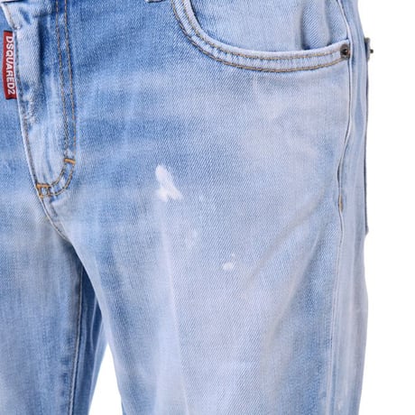 ディースクエアード Dsquared2 ベルボトムジーンズ コットンストレッチ ライトブルー
