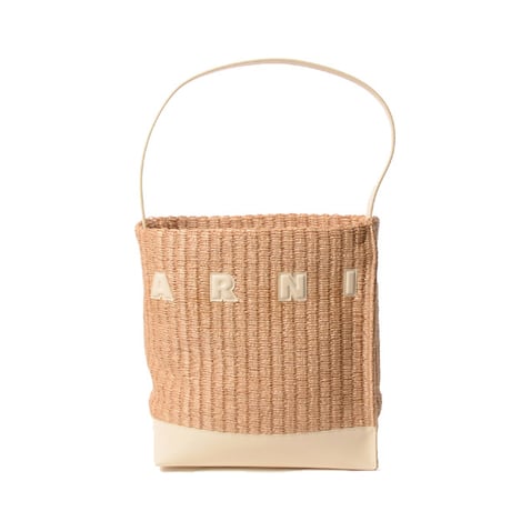マルニ Marni Museoスモールホーボーバッグ ラフィアなど ナチュラル