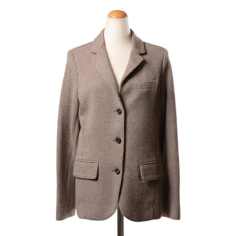 インポートブランド import brand HAWICO Scotland（ホイコ スコットランド）テーラードジャケット カシミア ベージュ千鳥格子
