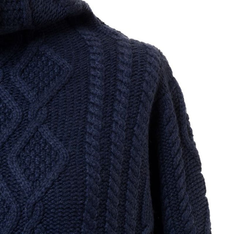 クイーンアンドベル queene and belle ハイネックアラン編みセーター