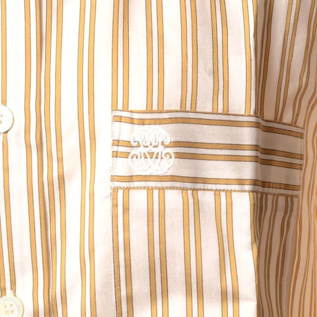 プルーンゴールドシュミット prune goldschmidt オーバーサイズブラウス レーヨンシルク ゴールドストライプ