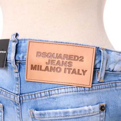 ディースクエアード Dsquared2 ベルボトムジーンズ コットンストレッチ ライトブルー