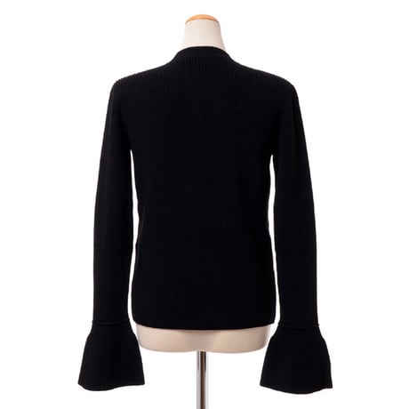 ソニアリキエル SONIA RYKIEL 透かし編み星セーター ウール ブラック