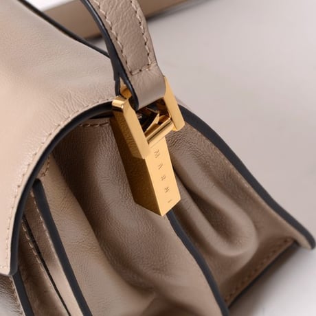 マルニ Marni TRUNKSOFT トランクソフトミニバッグ レザー ベージュ