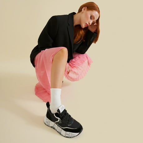 インポートブランド import brand VOILE BLANCHE ボイルブランシェ club105厚底スニーカー 牛革など ブラック