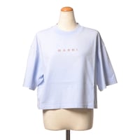 マルニ Marni MARNIロゴ入りTシャツ コットンジャージー ライトブルー 正規取扱