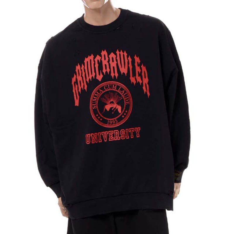 ラフシモンズ RAF SIMONS Destroyed crewneck sweater Gr ラフシモンズ RAF SIMONS Destroyed crewneck sweater Gr