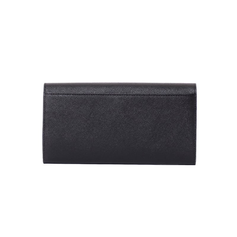 マルニ Marni フラップ付き長財布 サフィアノーレザー ブラック マルニ Marni フラップ付き長財布 サフィアノーレザー ブラック