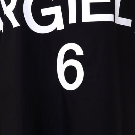 エムエムシックス メゾンマルジェラ MM6 MAISON MARGIELA 丸襟半袖シャツ コットン ブラック