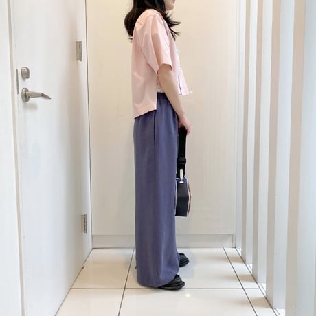 マルニ Marni 襟付きショート丈ブラウス コットン ライトピンク
