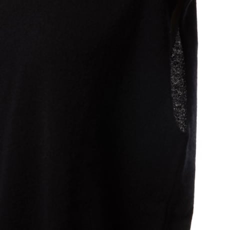 エクストリームカシミヤ extreme cashmere x n455bos 丸襟ベスト カシミア ブラック