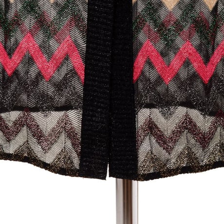 ミッソーニ Missoni ボーダーロングカーディガン レーヨンなど レインボーカラー