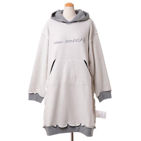 エムエムシックス メゾンマルジェラ MM6 MAISON MARGIELA インサイドアウトワンピース コットンジャージー ホワイトグレー