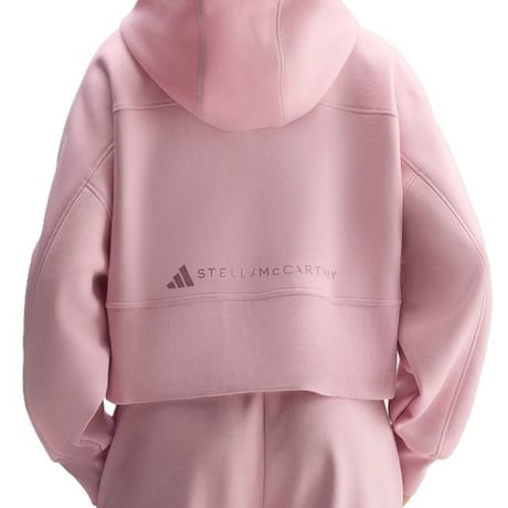 ステラマッカートニー stella mccartney アディダス adidas クロップドパーカー コットン混合 ピンク 正規取扱