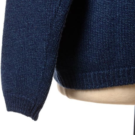 インポートブランド import brand HAWICO Scotland（ホイコ スコットランド）襟付きカーディガン カシミア ネイビー