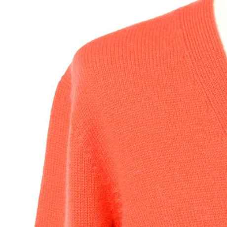 アニオナ AGNONA Ｖネックカーディガン カシミア ブラッドオレンジ