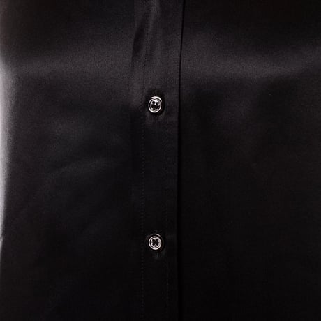 メゾン マルジェラ Maison Margiela ロングシャツ シルクサテン ブラック 正規取扱