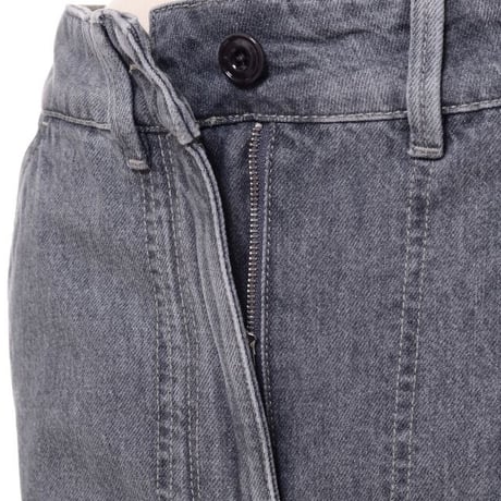 ルメール LEMAIRE ワイドジーンズ コットン ストーングレー