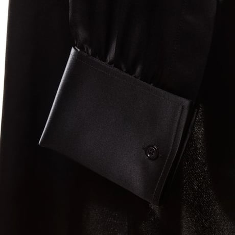 メゾン マルジェラ Maison Margiela ロングシャツ シルクサテン ブラック 正規取扱