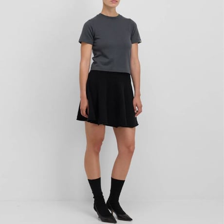 エクストリームカシミヤ extreme cashmere x n267 tina半袖セーター コットンカシミア グレー 正規取扱