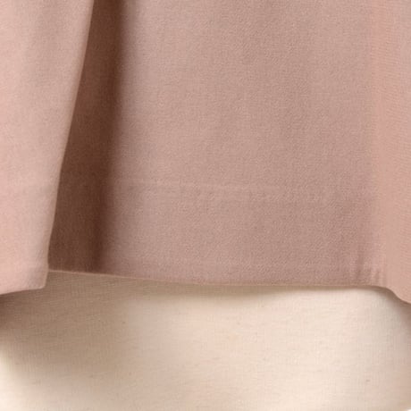 テン ten. Vネックワイドブラウス ウールストレッチ キャメル