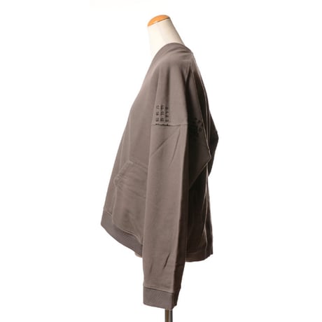 エムエムシックス メゾンマルジェラ MM6 MAISON MARGIELA Vネックトレーナー コットン ブラウン