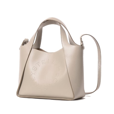 ステラマッカートニー stella mccartney ロゴクロスボディスタッズトートバッグ ヴィーガン素材 グレージュ
