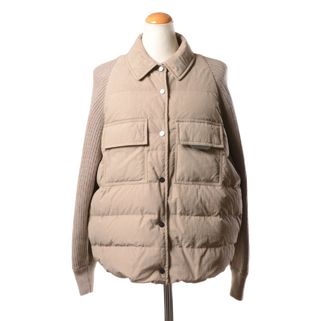 ブルネロクチネリ Brunello Cucinelli 袖ニットダウンジャケット