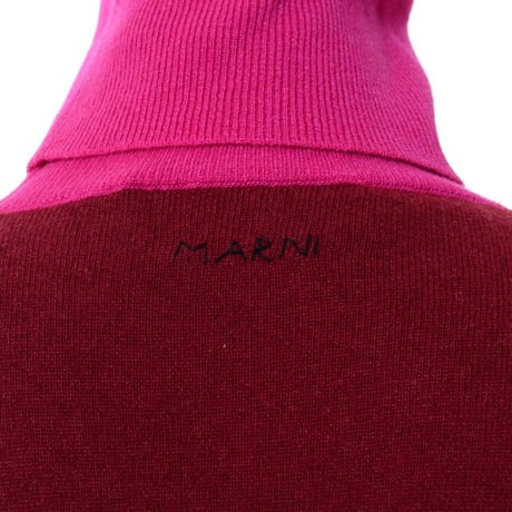 マルニ Marni ロング丈ハイネックセーター ウールカシミア 4トーンカラー