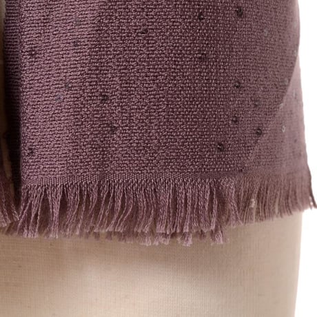 ブルネロクチネリ Brunello Cucinelli スパンコールストール カシミアシルク パープル