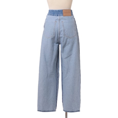 エムエムシックス メゾンマルジェラ MM6 MAISON MARGIELA インサイドアウトストレートジーンズ コットン デニム